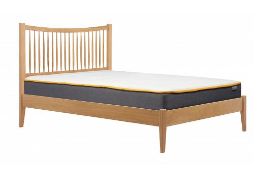 4ft6 Double Bewick Real Oak, Spindle Bed Frame 1